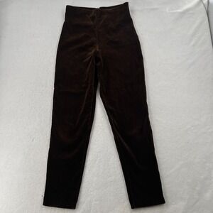 Country Road Women's Brown Velvet Tapered High Rise Stretch Pants Size S